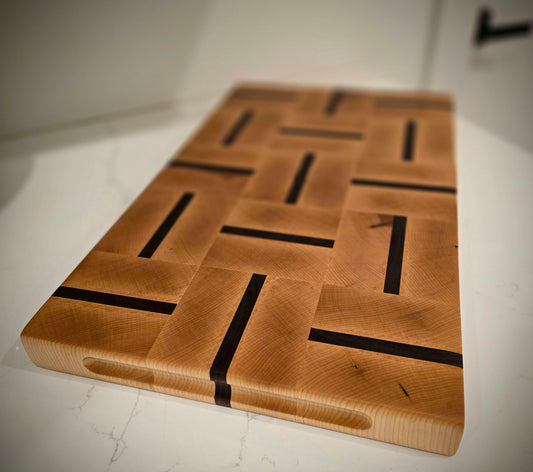 Maple & Walnut End Grain Cutting Board