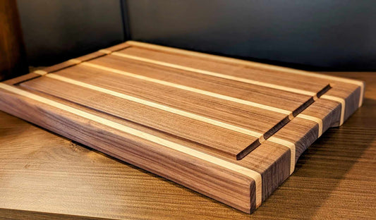 Walnut & Maple Edge Grain Cutting Board - "The Nutty"