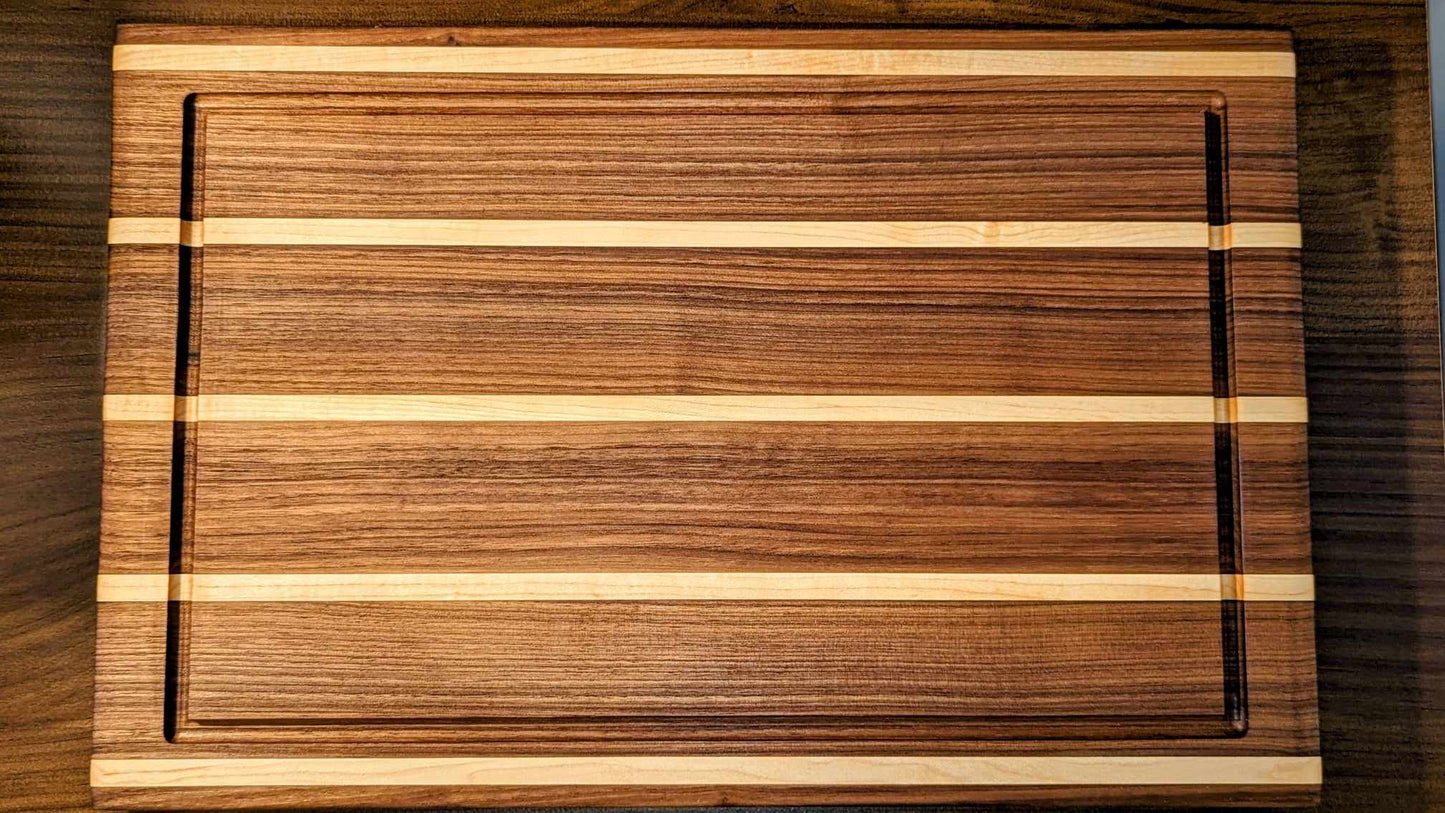 Walnut & Maple Edge Grain Cutting Board - "The Nutty"