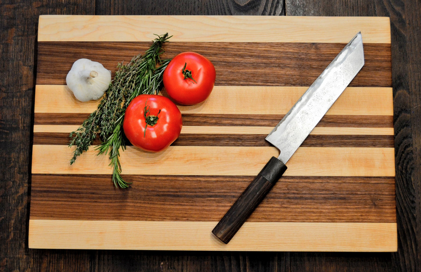 Maple & Walnut Edge Grain Cutting Board