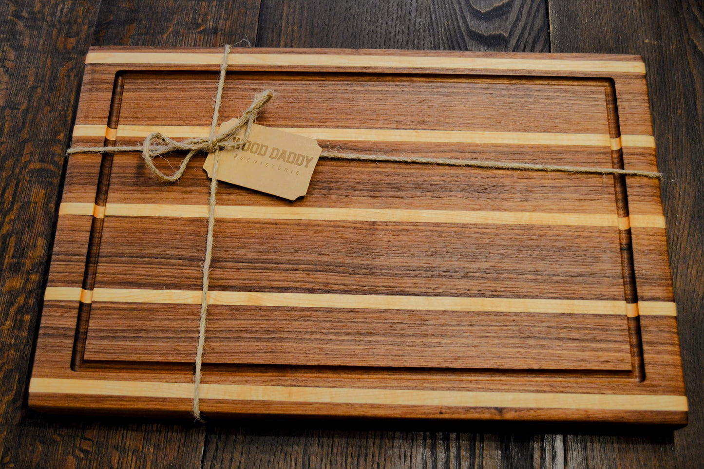 Walnut & Maple Edge Grain Cutting Board - "The Nutty"