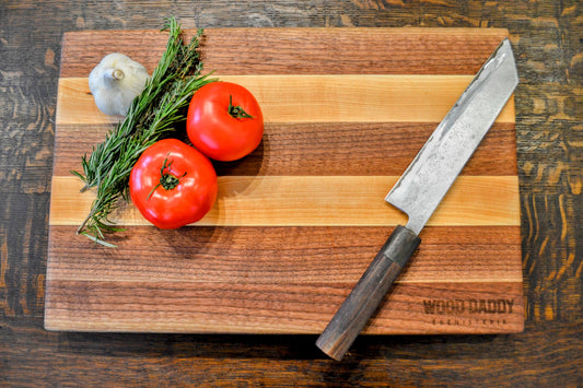 Walnut & Maple Edge Grain Cutting Board - "The Rustic"